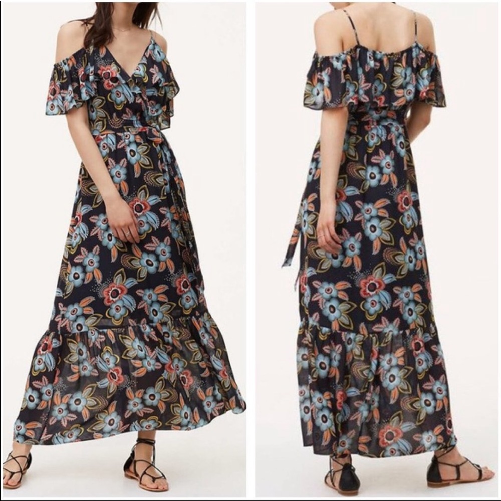 Off the shoulder floral maxi dress